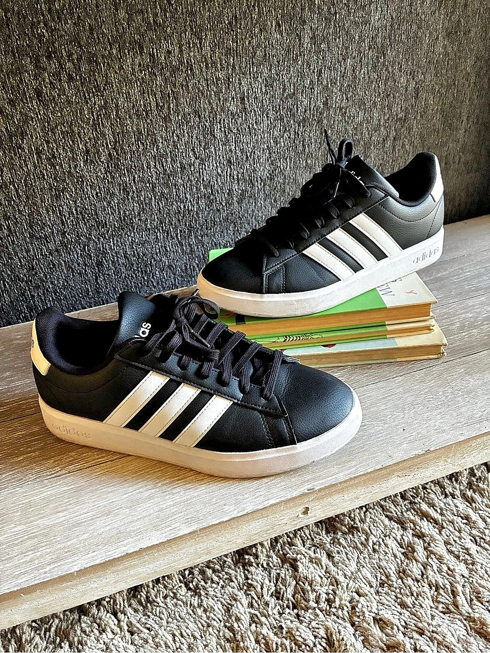 adidas Grand Court Base 2.0 Sneakers Black & White.